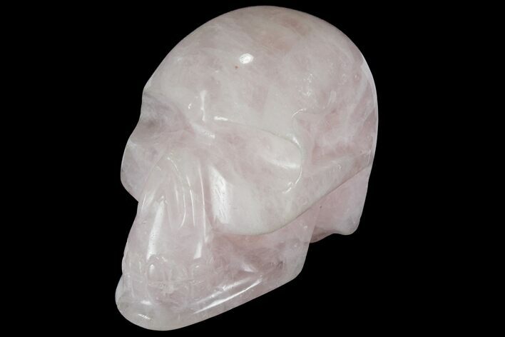 Polished Brazilian Rose Quartz Crystal Skull #95567